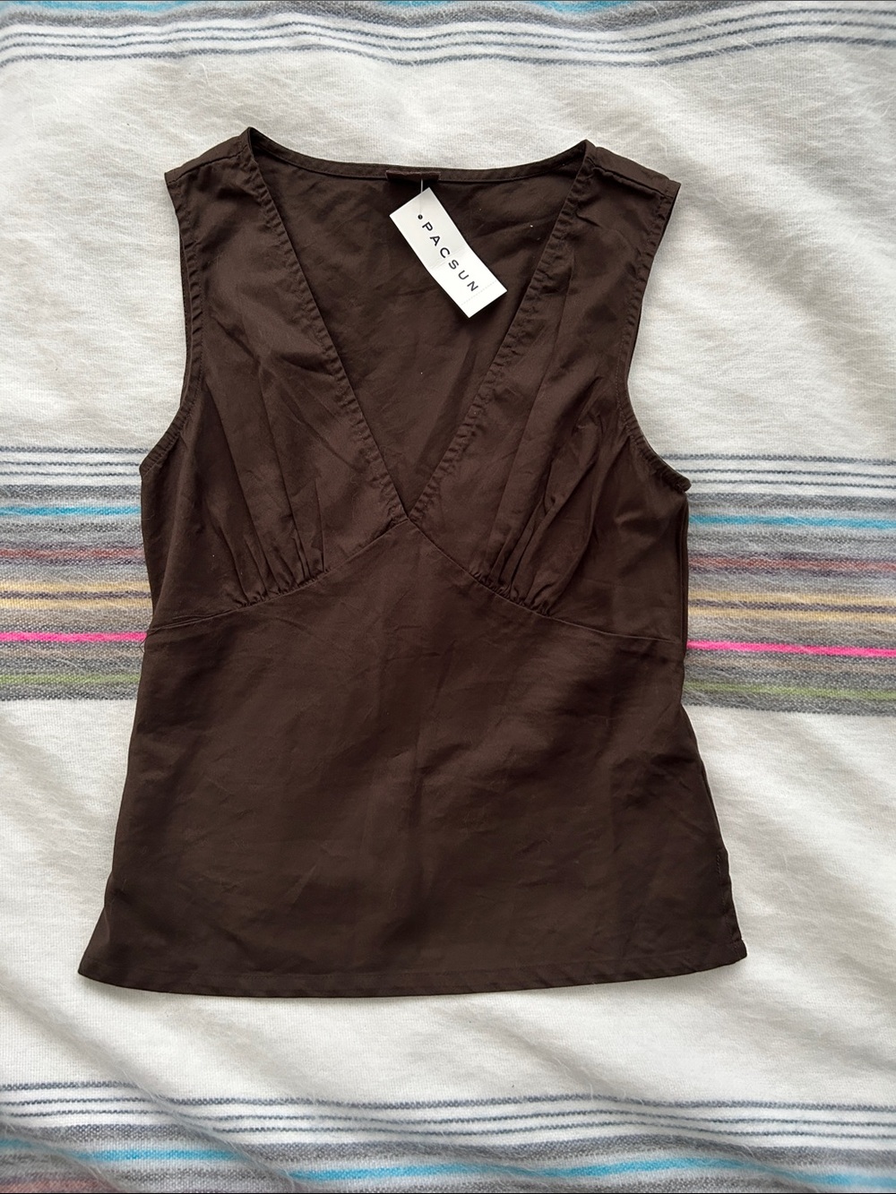 Chocolate brown brandy blouse